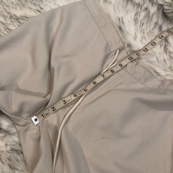 Vintage 90s Cottura Beige Drawstring High Rise Waisted Straight Leg Pants - Picture 9 of 15